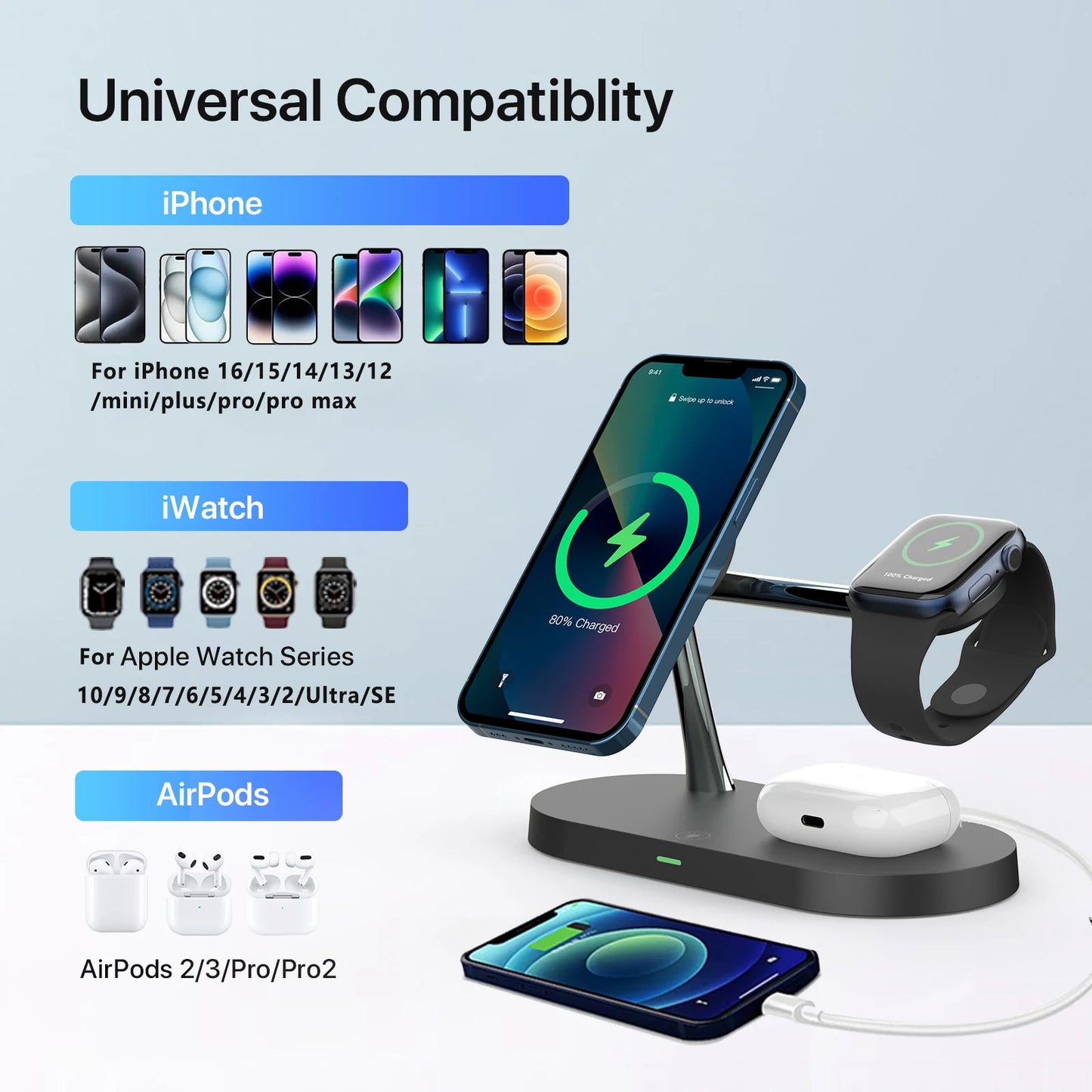 3-in-1 Wireless Charging Station
